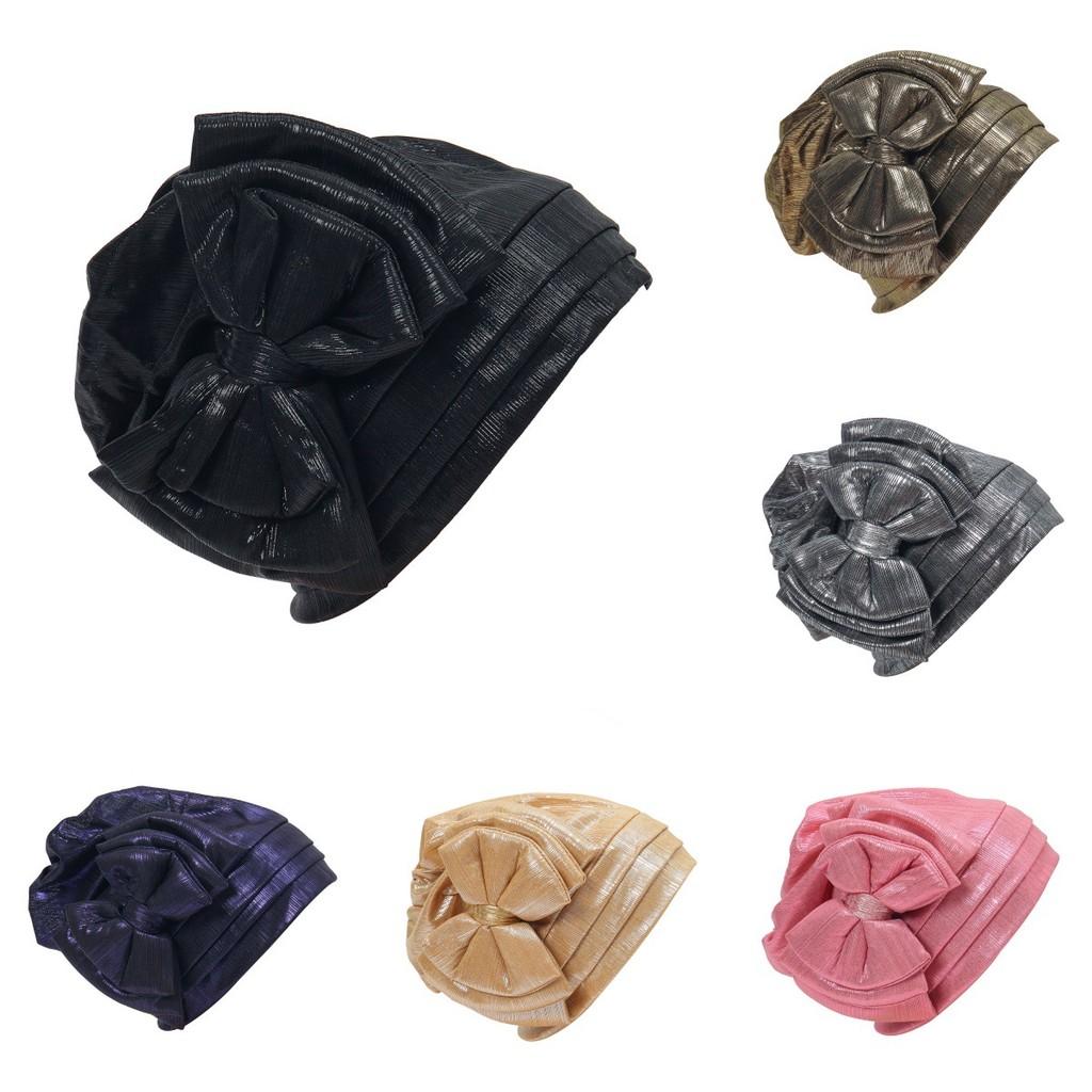 Polyester Knitted Fashion Headscarf With Bow Decor For Casual Wear