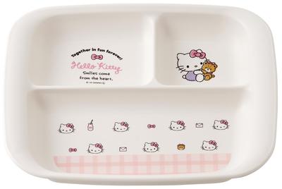 Skater Baby Geschirr Mittagsteller für Kinder Antibakterieller Kunststoff 470ml Kindergeschirr Kindergeschirr Sanrio Hello Kitty Hergestellt in Japan