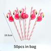 50pcs Creative Paper Straws Disposable Biodegradable Paper Environmental Straws Party Juice Cocktail Decoration Straws