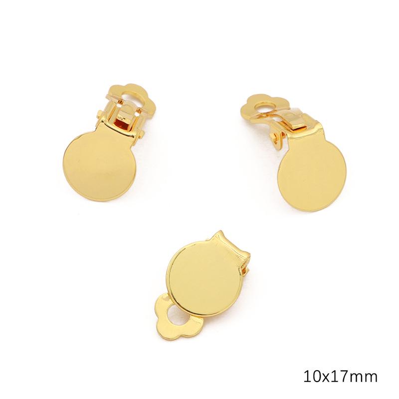 Spiralne klipsy na uszy z wiszącymi kółkami dla nieprzekłutych uszu, wzór żaby, platerowane miedzią 14K/18K, zachowujące kolor, akcesoria do biżuterii DIY