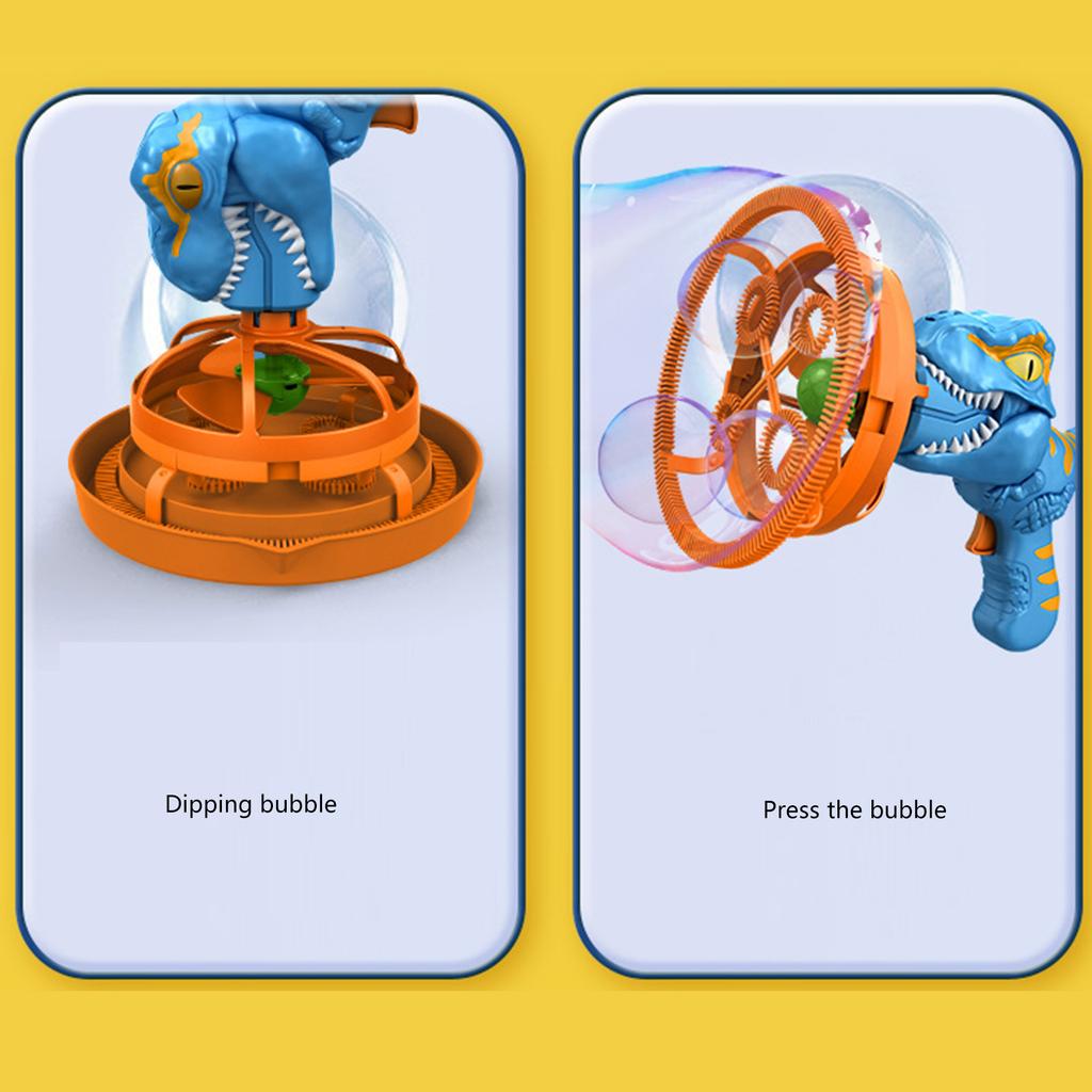 Automatic Bubble Toy Dinosaur Shape Bubble Blower Guns for Toddlers Kids Children Electric Bubble Maker Toy