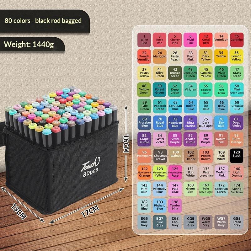 Art Marker Pen Set Double Headed Sketching Paint Oily Tip Based Markers For Draw Graffiti Manga School Art Supplies