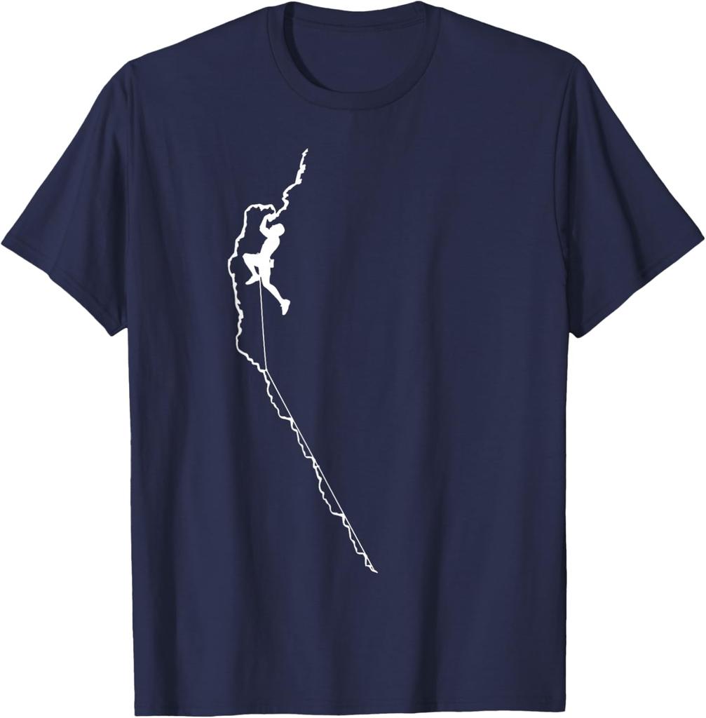 Rock Climbing Graphic Tee Men Sport Bouldering Mountaineer Outdoor Activity Gift TShirt