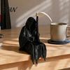 Personality Trend Collectibles 3D Printed Grim Reaper Statue with Coffee & Sickle, Gothic Desk Halloween Party Supplies Decor, Unique Dark Art
