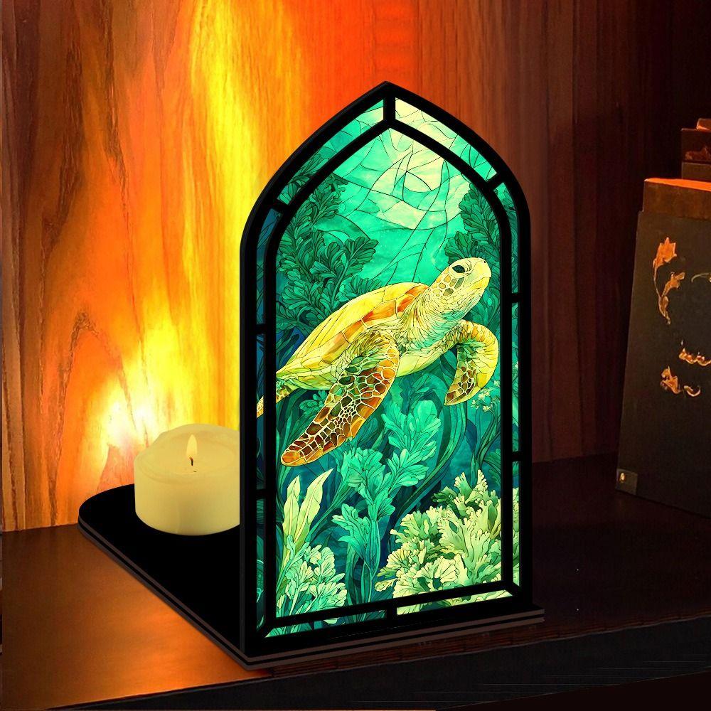 Gothic Arch Design Book Nook Multicolor Light-transmitting Table Setting  Interior Decoration