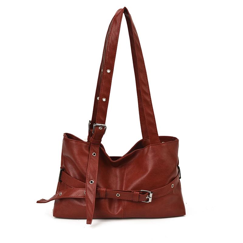 2026 Autumn Retro Large-Capacity Commuter Shoulder Handbag