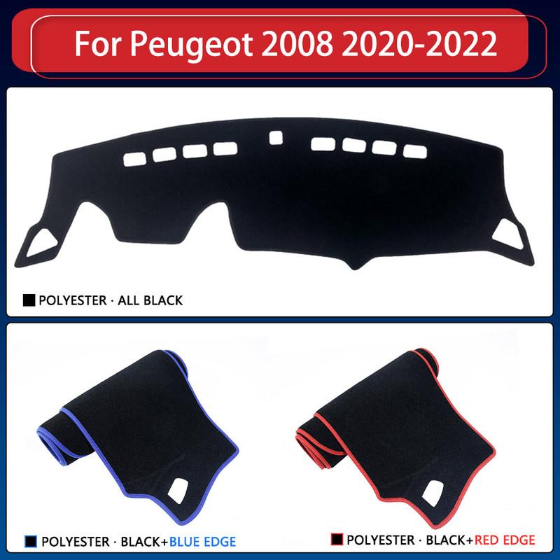 Dashboard Cover Protective Pad for Peugeot 2008 P24 Car Accessories Dash Board Sunshade Anti-UV Carpet Dashmat