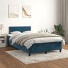 Maison Exclusive - Sommier à lattes de lit et matelas bleu foncé 120x190cm velours