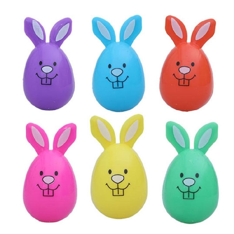 Empty Bunnies Shape Easter Eggs Novelty Bunnies Eggs for Easter Hunt,Filling Treats,Basket Stuffers Easter Themed Character