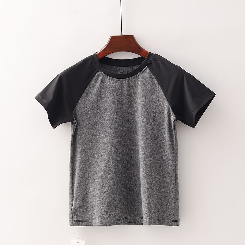 

[Запад] Торговый центр Бренд Скидка Женский Новинка Спорт Бег Стрейч Слим Круглый вырез Быстросохнущая Футболка для йоги 3o013 Black Gray M/160