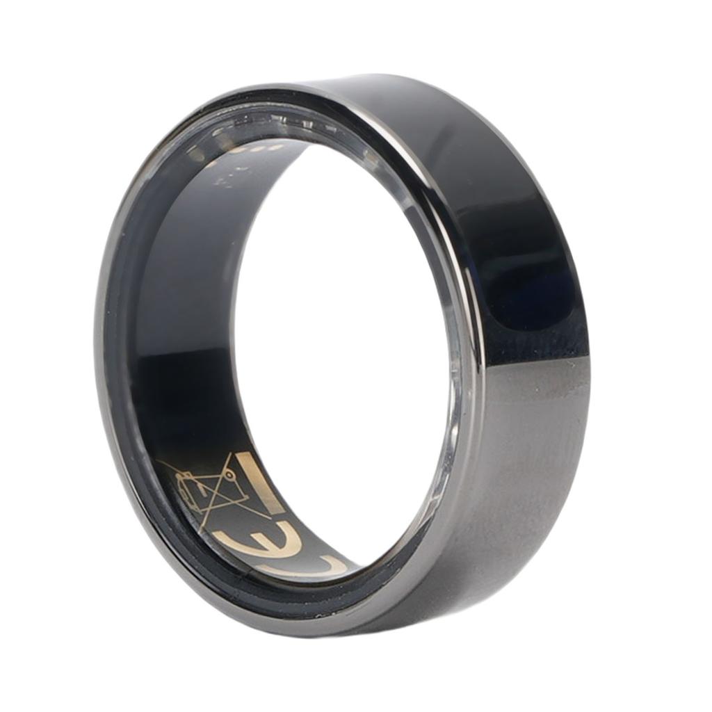 Fitness Tracker Ring with Display Screen Gesture Control Taking Picture 50 Meter Waterproofing Smart Ring for Sports