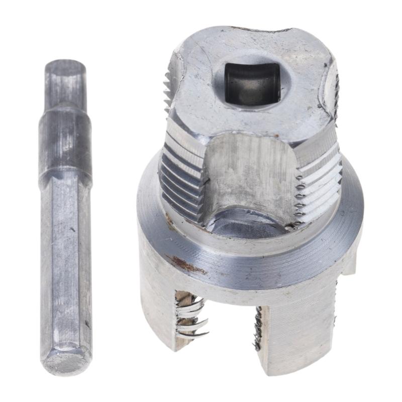 Pipes Threading Set 2 Standard Size Carbon Steel Cutter Hex Shank Compatibility Plumbing Maintenance Tool