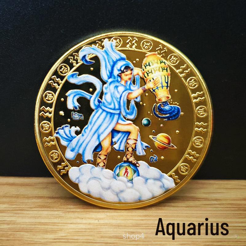 

Позолоченные памятные монеты со знаком зодиака: 12 Солнечных Медалей Таро Созвездий