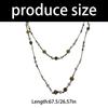 Retro Style Floral Bead Collarbone Chain Necklace With Aged Finish Alloy Jewelry Piece Perfect For Daily Wear
