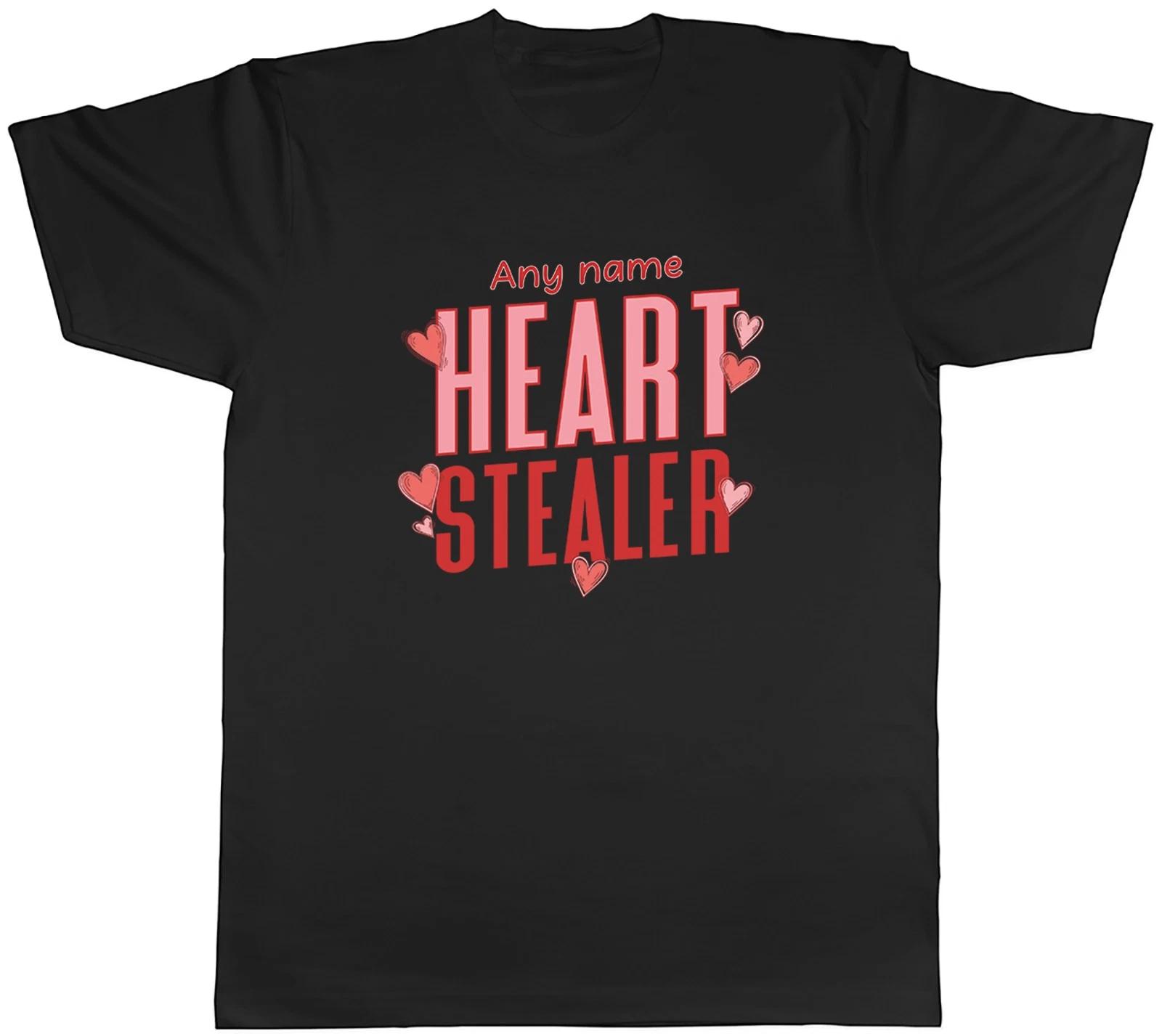 Personalised Heart Stealer Valentine s Mens T-Shirt Tee Gift Top L