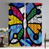 Blackout Curtain for Room 2 Panel Britto Elegant Room Curtains Halloween Decoration Shades Partition Home Interior Curtains