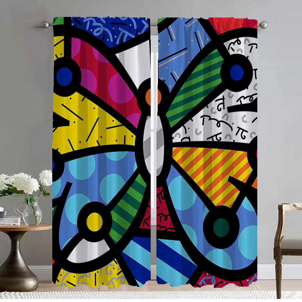 Blackout Curtain for Room 2 Panel Britto Elegant Room Curtains Halloween Decoration Shades Partition Home Interior Curtains