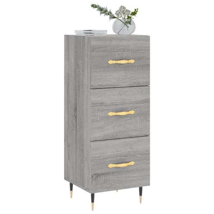 VidaXL Buffet Sonoma Grey 34.5x34x90 Cm Engineered Wood 828586