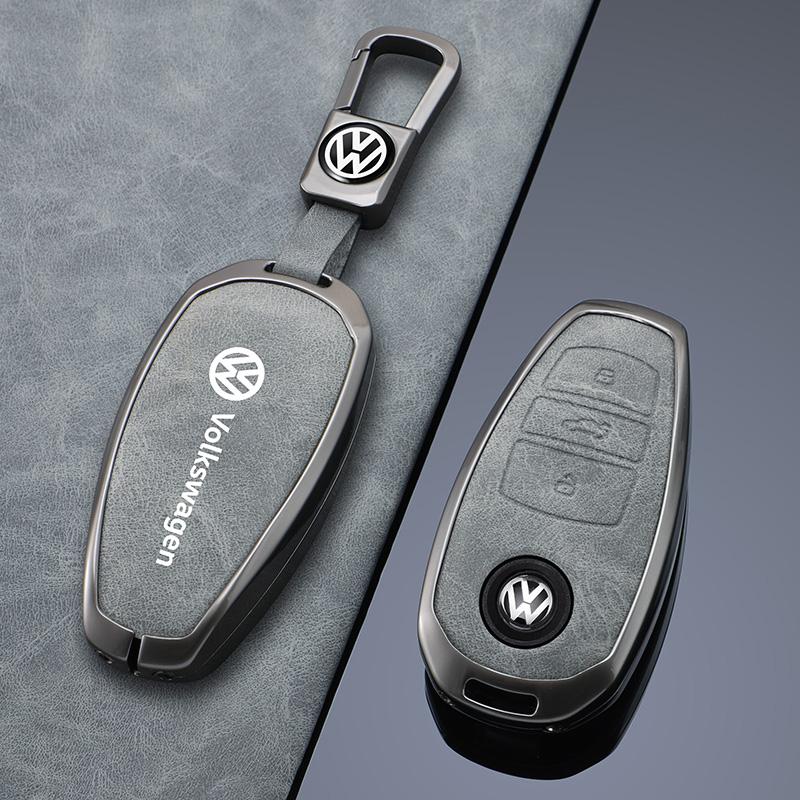 ABCD1 Zinc Alloy Car Smart Key Case Cover Keychain Shell for VW Volkswagen Touareg 2011 2012 2013 2014 2015 2016 2017 2018 Accessories