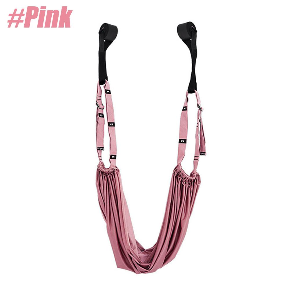 Waist Back Leg Stretch Strap for Yoga Fitness Leg Stretching Assist Trainer Back Bend Split Inversion Strap розовый