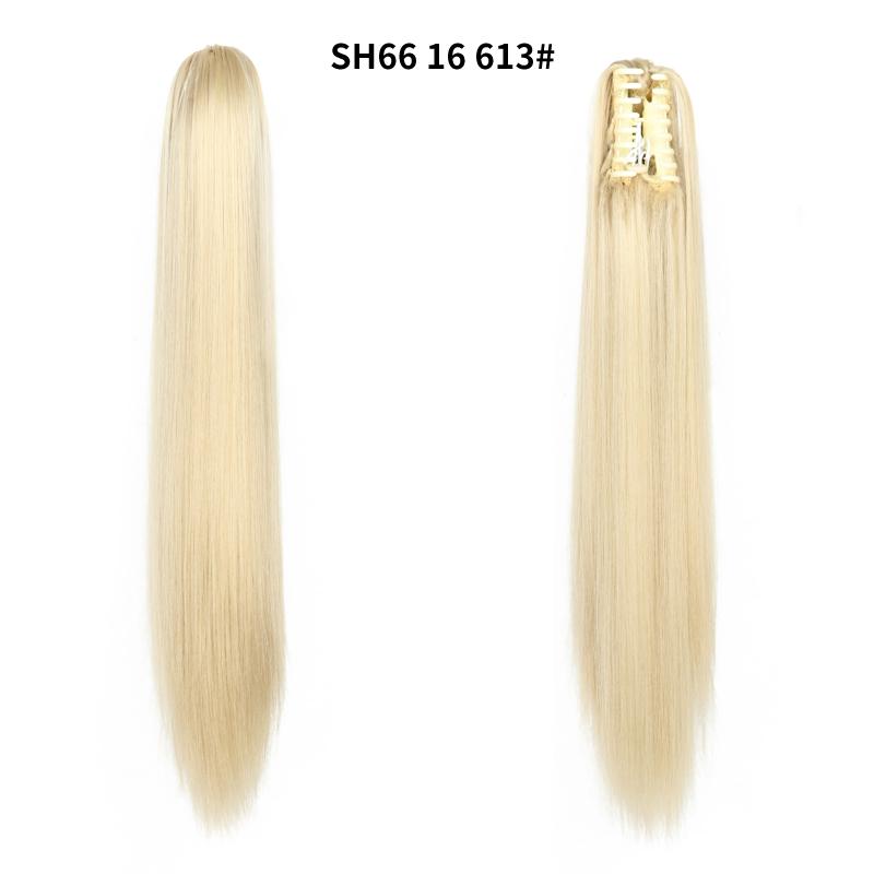 XINRAN Artificial Claw Ponytail Wig Fake Ponytail Wig Female Black Brown Hair Extension Long Stright Ponytail Mutiple Color To Choose