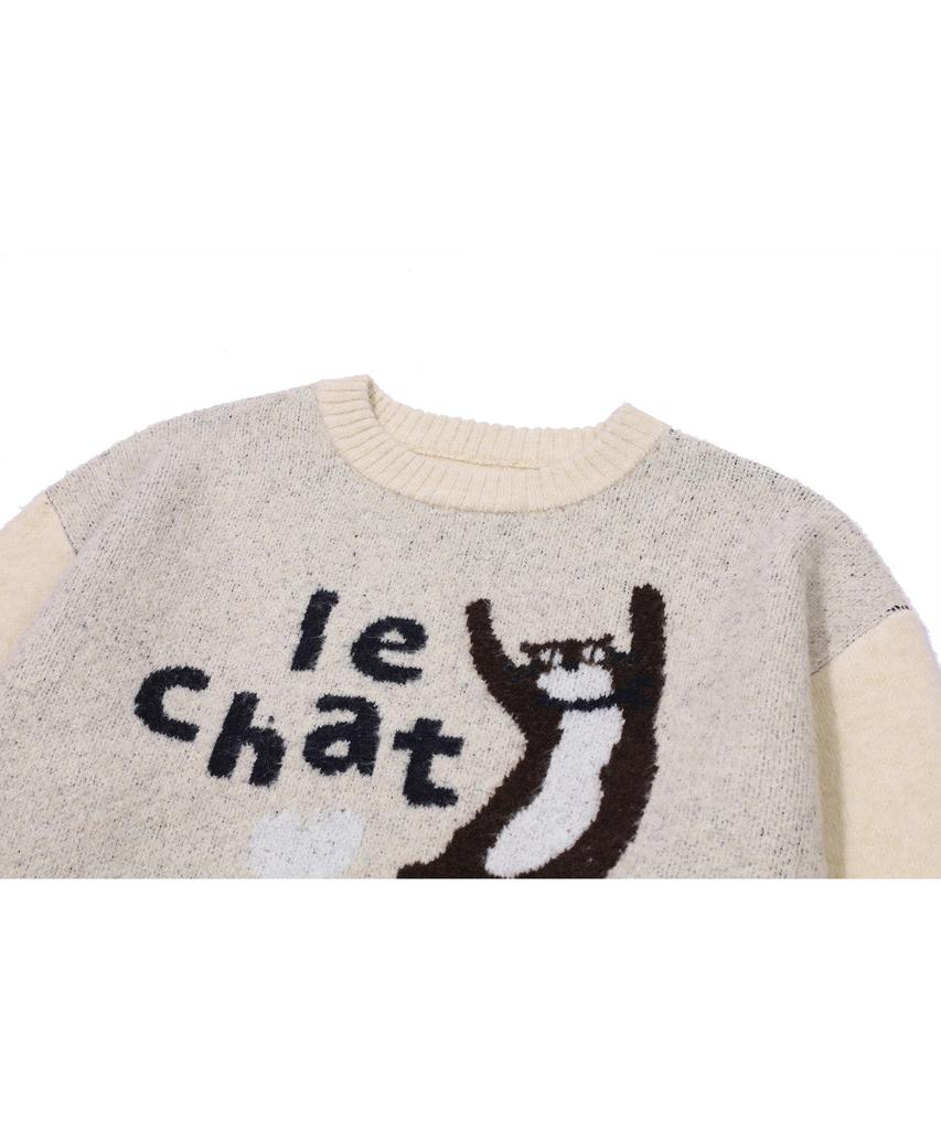 CPGN STUDIO Le Chat Pullover Knit Cream