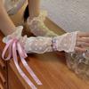 Driving Gloves Lolita Hollow Ice Silk Sleeves Long Sleeve Glove Sunscreen Sleeve Lace Arm Warmers
