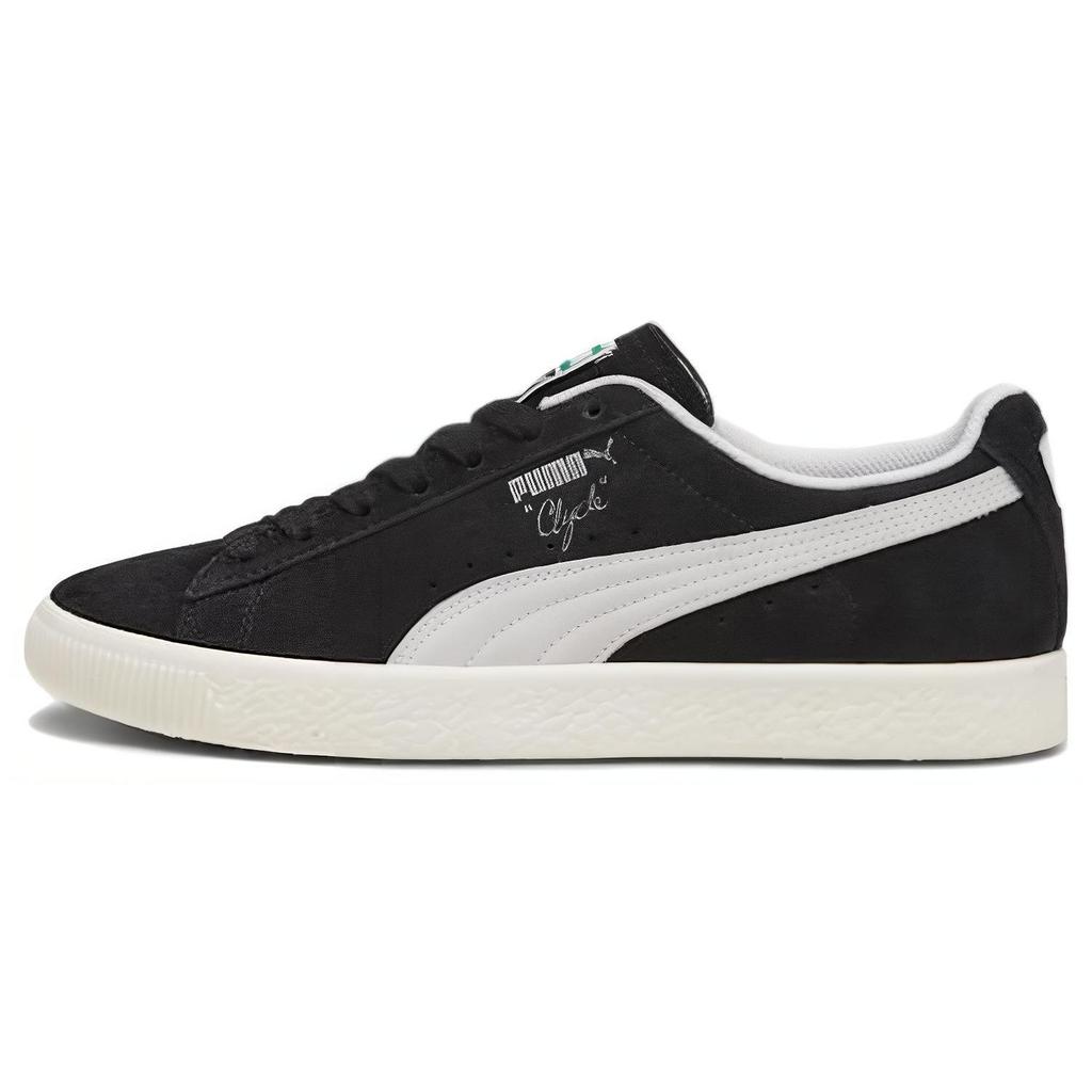 Puma Clyde Hairy Suede - Black Men Sneakers Frosted-Ivory 393115-02