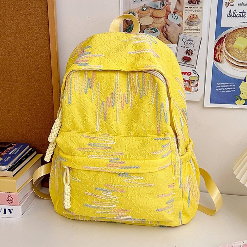 Simple Large Capacity Backpack Nylon Ultra-light Bookbags Shoulder Bag