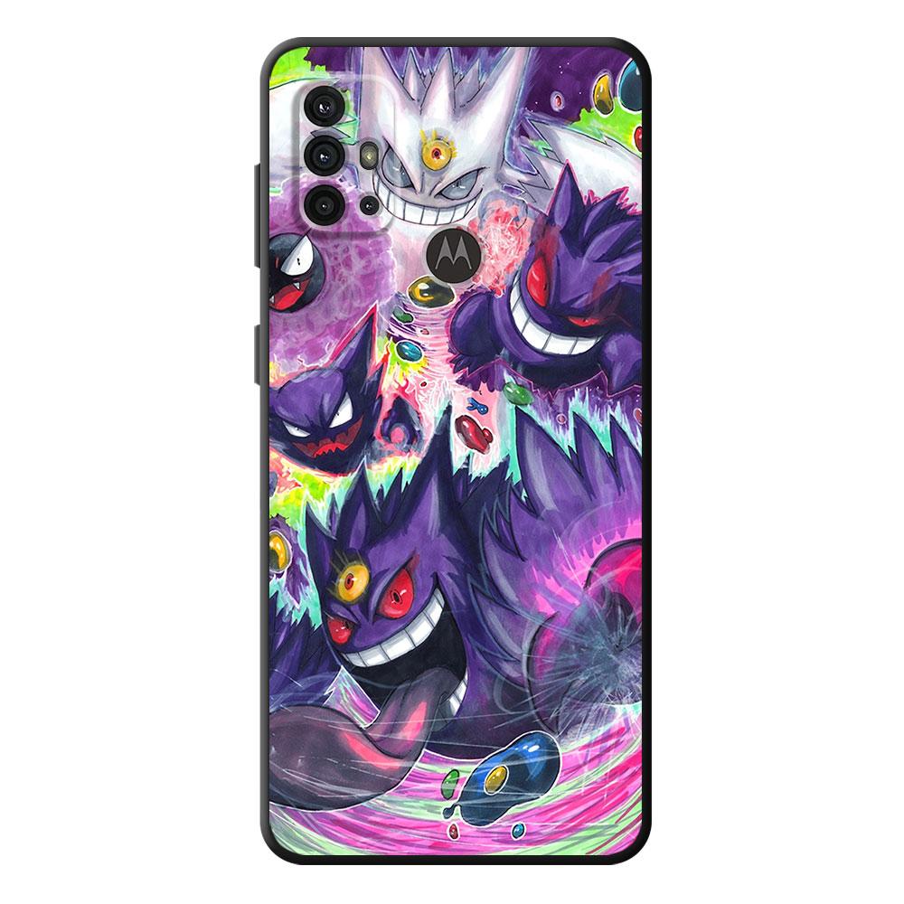 

Чехол для телефона Motorola Moto X30 One Fusion Plus Edge 20 Lite 30 Pro One Hyper E6s G Stylus S30, бампер, черный покемон Gengar Moto E6s
