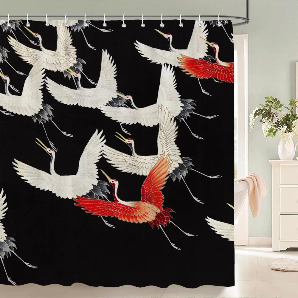 

Chinese Style Flower And Birds Tree Shower Curtains Bath Curtain Waterproof Bathroom Decor With Hooks 3D Printing Bath Curtain W60H190(CM)-1 Pcs