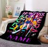 Custom Name Huntrix Squad Flannel Blanket Throw Blanket Soft Warm Sofa Bed home Decor Unique Gift