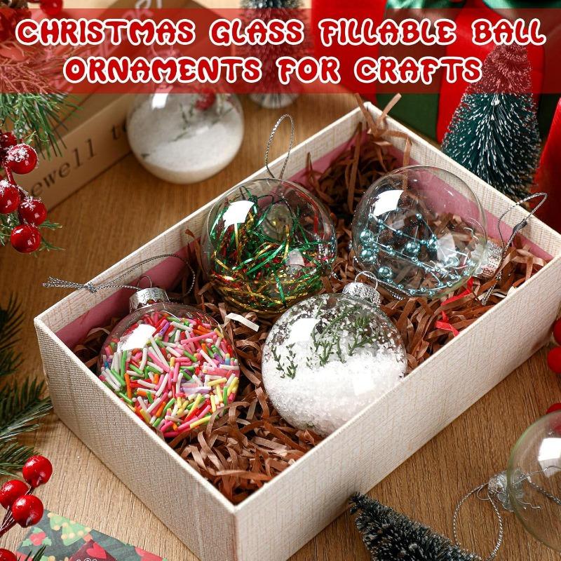 1Pcs Christmas Decoration Fill DIY Balls for Xmas Tree Hanging Light Bulb New Year Home Room Family Decor Navidad Wedding Decor