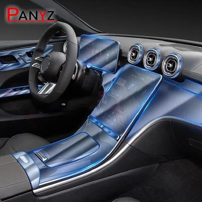 For Mercedes-Benz C-Class W206 Car Interior Center Console Transparent TPU Protective Film Anti-scratc Repair Film Accessori