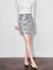 Velvet Silver Sequin Embroidered Slimming Skirt - Women's Autumn New Style