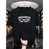 European Size Men'S Casual"Undiagnosed But Something Ain't Right"Graphic T-Shirt | Black or White,Short Sleeve, Round Neck, Summer Tee with Bold Print