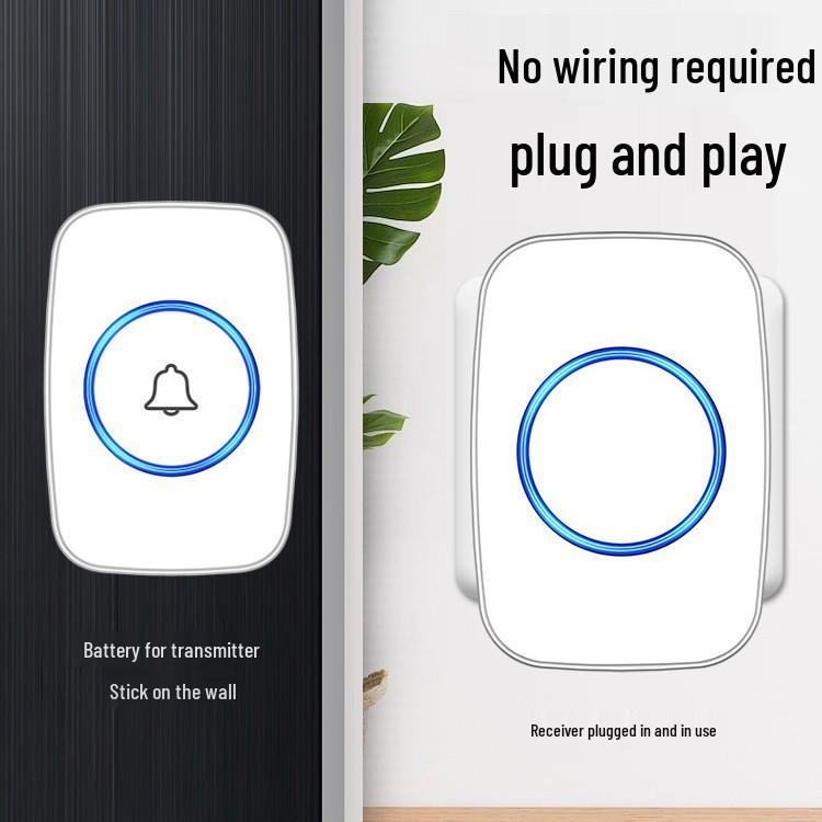 Wireless Smart Doorbell with Remote Control - Long Range, No Logo