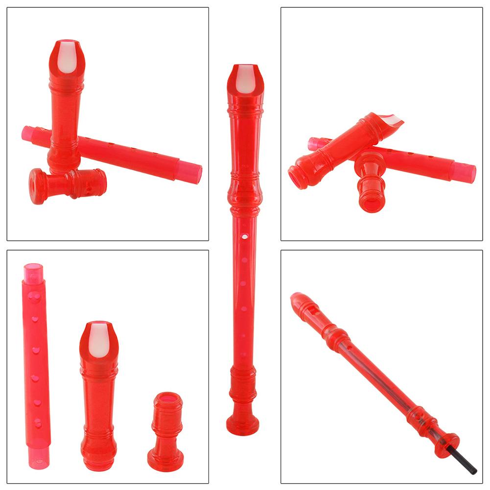 Soprano Recorder Instrument Detachable 8 Holes ABS Descant Recorders With Cleaning Rod For Beginners Kids Student