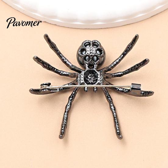 Hemdkragen-Anstecker 1/2 Stück 3D Spinnen-Brosche für Halloween, Horror-Legierung Metall Kleidungspins Anstecknadel, Kleidung Jacken Rucksäcke Kostümzubehör Mantel