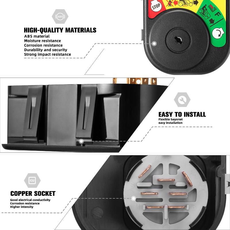 1 set kompatibelt för Cub Cadet Mtd åkgräsklippare 725-04227 725-04230 725-06102 430-220 Tändningslås med 2 nycklar
