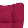 Recliner Chair with Footstool Burgundy Velvet