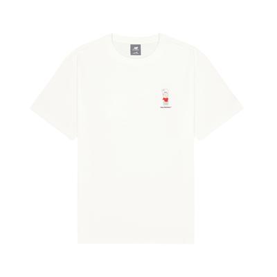 New Balance T Shirt Unisex Sea Salt White AMT52344-SST