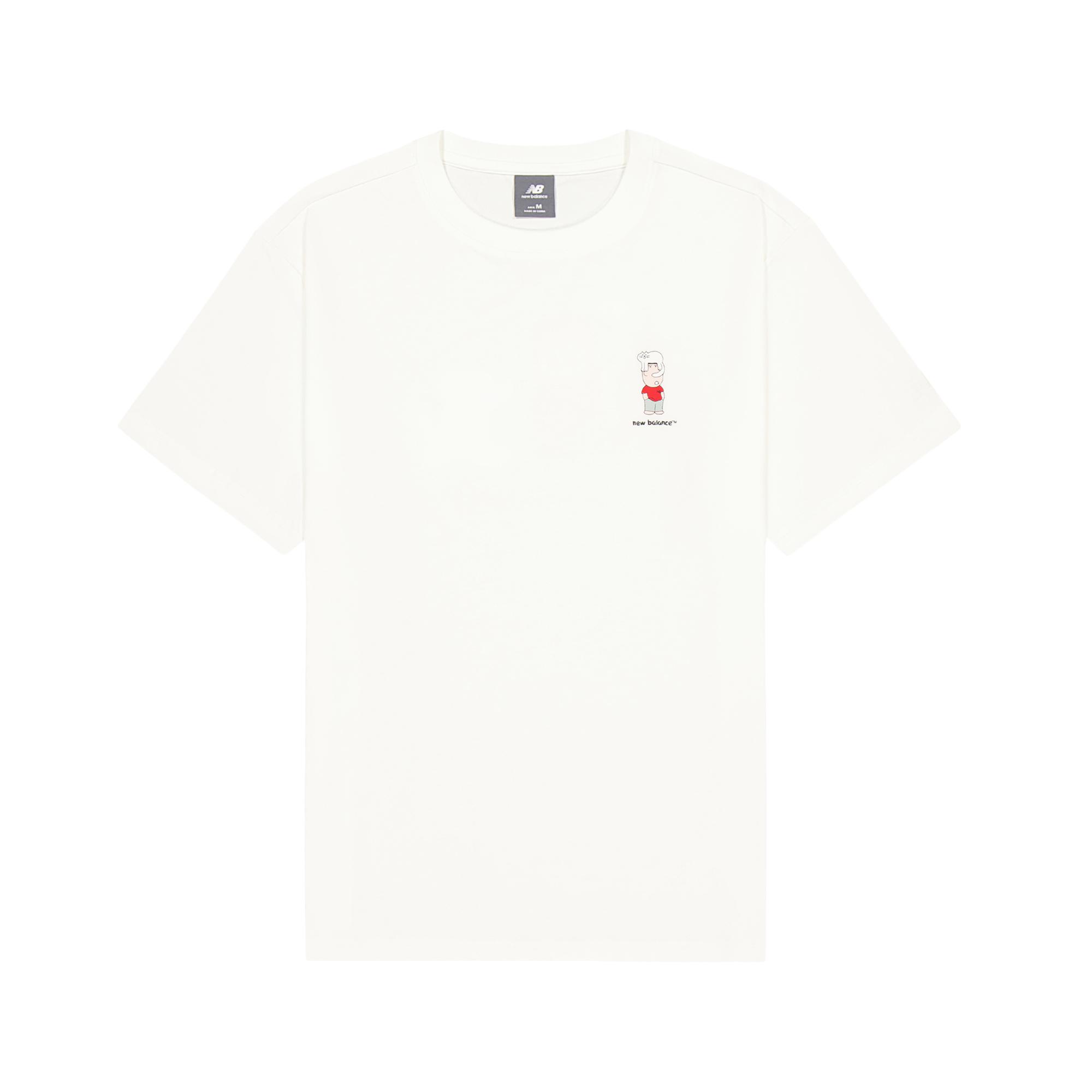 New Balance T Shirt Unisex Sea Salt White AMT52344-SST M