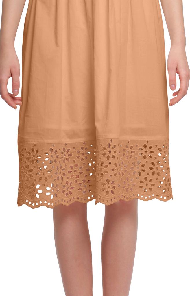 Moomaya Solid Midi Dress For Women Plus Size Lace Details Clothing Summer