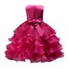 Little Girl's Gown Dresses Ruffle Dress Skirt Children Bow Dress