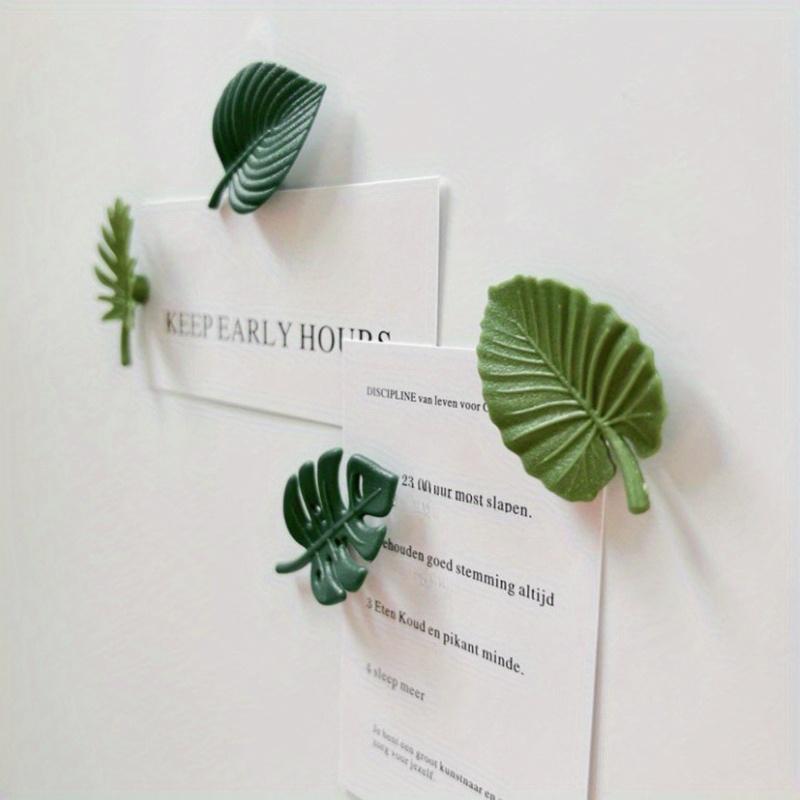 4 szt./zestaw Magnesy na lodówkę ABS Mini Naklejki na lodówkę Wodoodporne Magnesy mocujące na lodówkę Tropikalne liście Naklejki na lodówkę