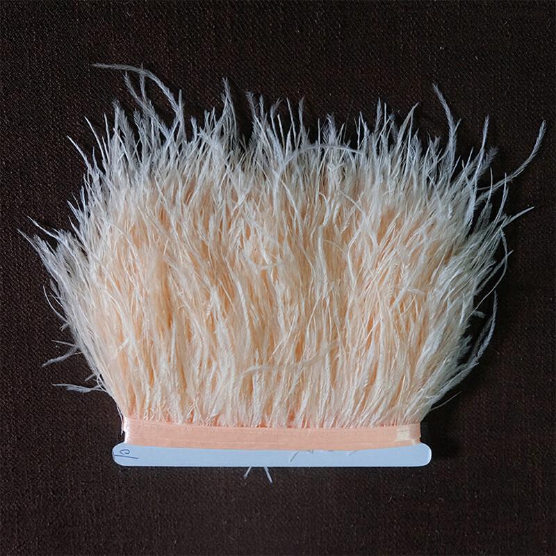 Natural Ostrich Feather Ribbon Trim 10M Diy Sewing Decor for Wedding Dress Clothing Craft Needlework Handicraft Feather Cloth