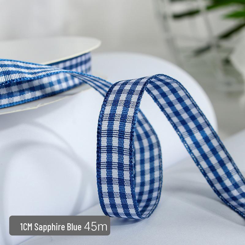 

1 см однотонная клетчатая лента для упаковки и украшения коробок для тортов