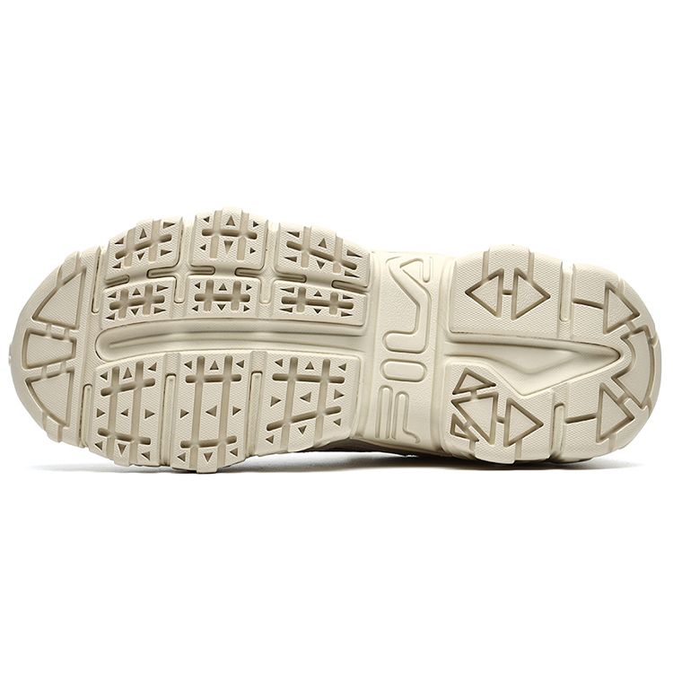 Fila Fusion Cat Paw Thick Sole Low Top Dad Shoes Women Sneaker Beige T12W135207FAB
