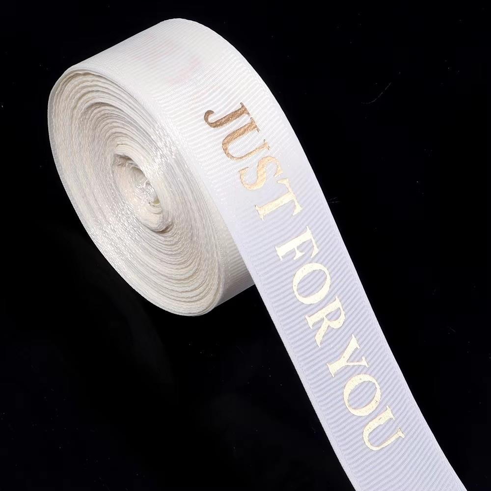 10 Yards/Roll 25mm Width Printed Ribbon Just For You Print Polyester Material Wrapping Ribbon 10 Yards/Roll